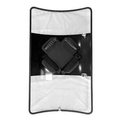 Dwurękojeściowa prostokątna tarcza do kontroli zamieszek